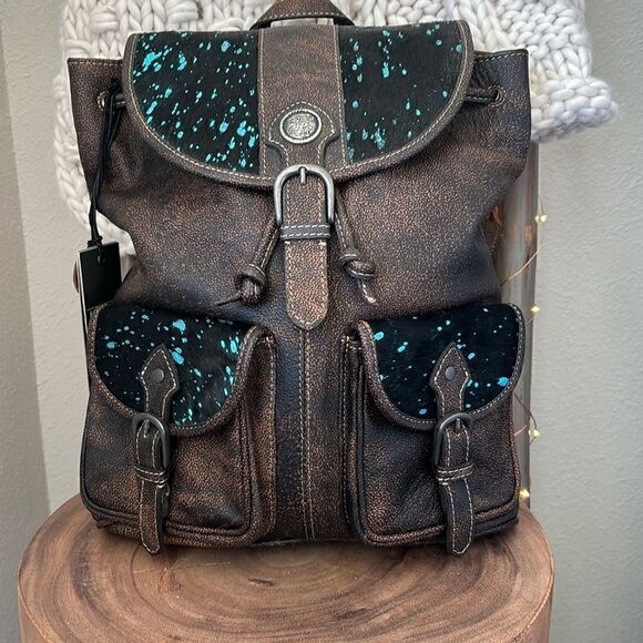 Myra Bag Handbags - Myra Bag Prairie Leather and Hairon Bag